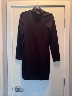 French Connection Black Mock-neck Sweater Dress